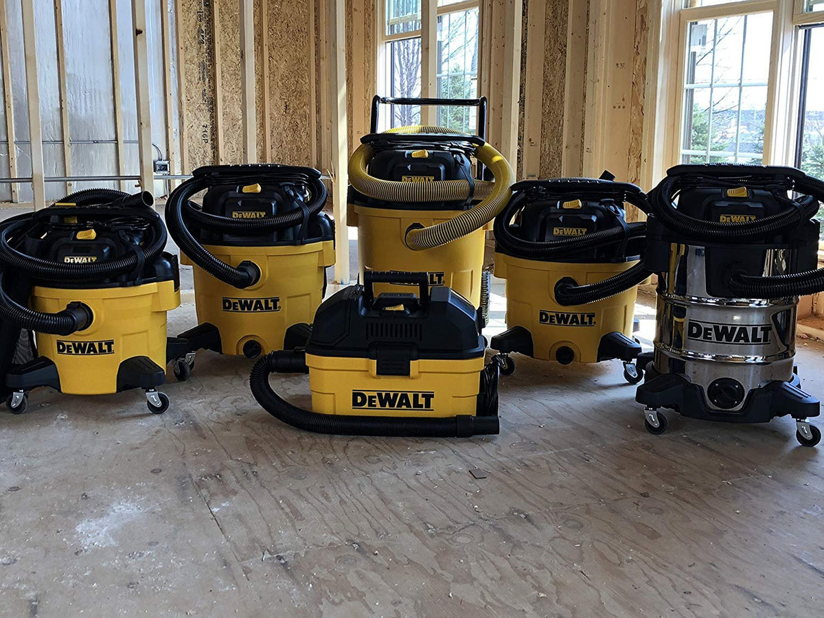 DEWALT DXV05P 5-Gallon Wet/Dry Vac, 4 Peak HP, 1-7/8-Inch Hose, Yellow