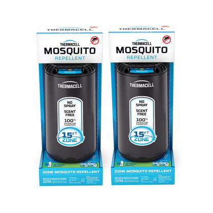 Thermacell Fuel-ZoneGuard Base Fuel Powered Mosquito Repeller; 15-Foot Zone of Scientifically Proven Outdoor Protection; Patio Shield; 12-Hr Refill; DEET-Free; Bug Spray Alternative; Glacial Blue