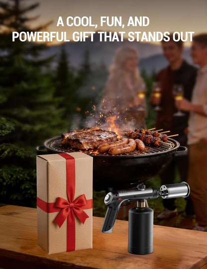 ThermoMaven Propane Torch Gun, One-Touch Max Fire Flame Thrower, Silver