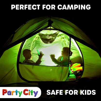 Party City Multicolor Glow Sticks Bulk Pack 6”- 12pk Glow in the Dark Sticks for Kids, Waterproof Camping Survival Ultra Bright Emergency Light Stick with String, Neon Glowsticks Party Supplies Favors