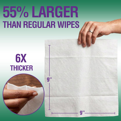 OPTEEL Super Thick Bathing Wipes for Adults Bathing No Rinse – Full Body Shower Wipe, Ideal for Men, Women & Elderly – Extra Large & Soft Travel Wipes Perfect Alternative to Shower – 8 Packs (80ct)