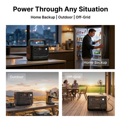 Jackery Explorer 1000 v2 Portable Power Station,1070Wh LiFePO4 Battery,1500W AC/100W USB-C Output, 1 Hr Fast Charge, Solar Generator for Camping,Emergency, RV, Off-Grid Living(Dune White)