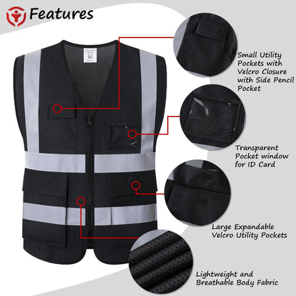 Reflective Safety Vest for Men Women Construction Vest ANSI Standard AP1