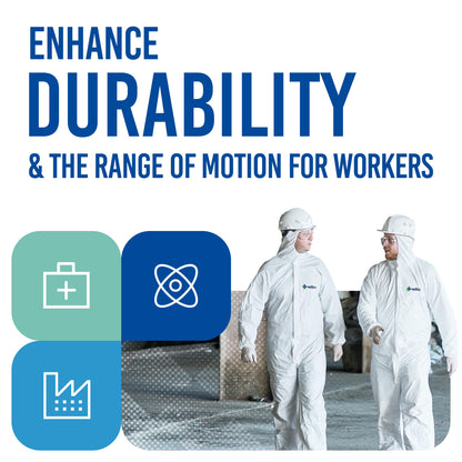 Medtecs Disposable Coverall Suits, Medical Protective PPE, 6 Sizes