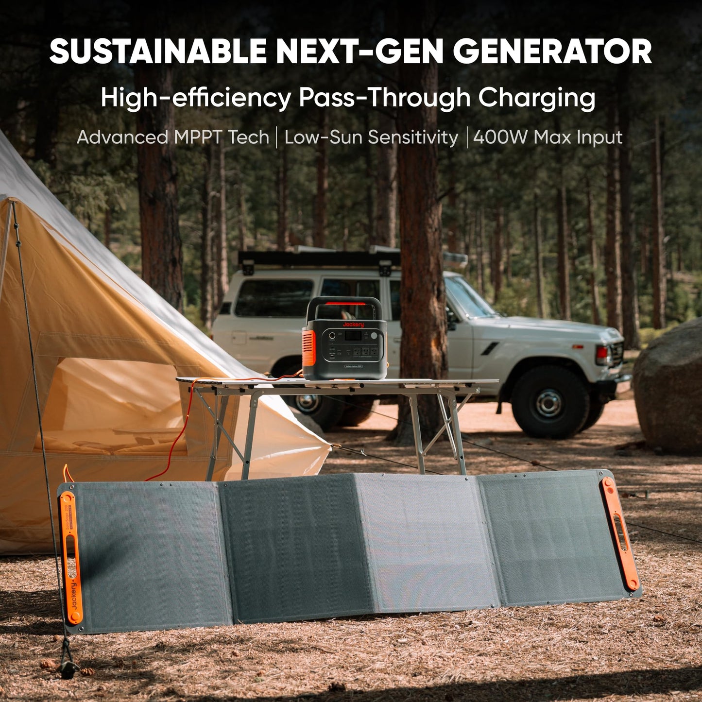 Jackery Explorer 1000 v2 Portable Power Station,1070Wh LiFePO4 Battery,1500W AC/100W USB-C Output, 1 Hr Fast Charge, Solar Generator for Camping,Emergency, RV, Off-Grid Living(Dune White)