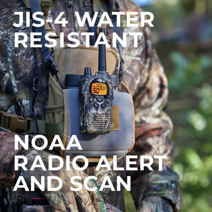 Midland GXT1000X3VP4 GMRS Two-Way Radio (50-Channel, Long Range, 142 Privacy Codes, SOS, NOAA, Rechargeable Nickle Battery, Black/Silver, 3-Pack)