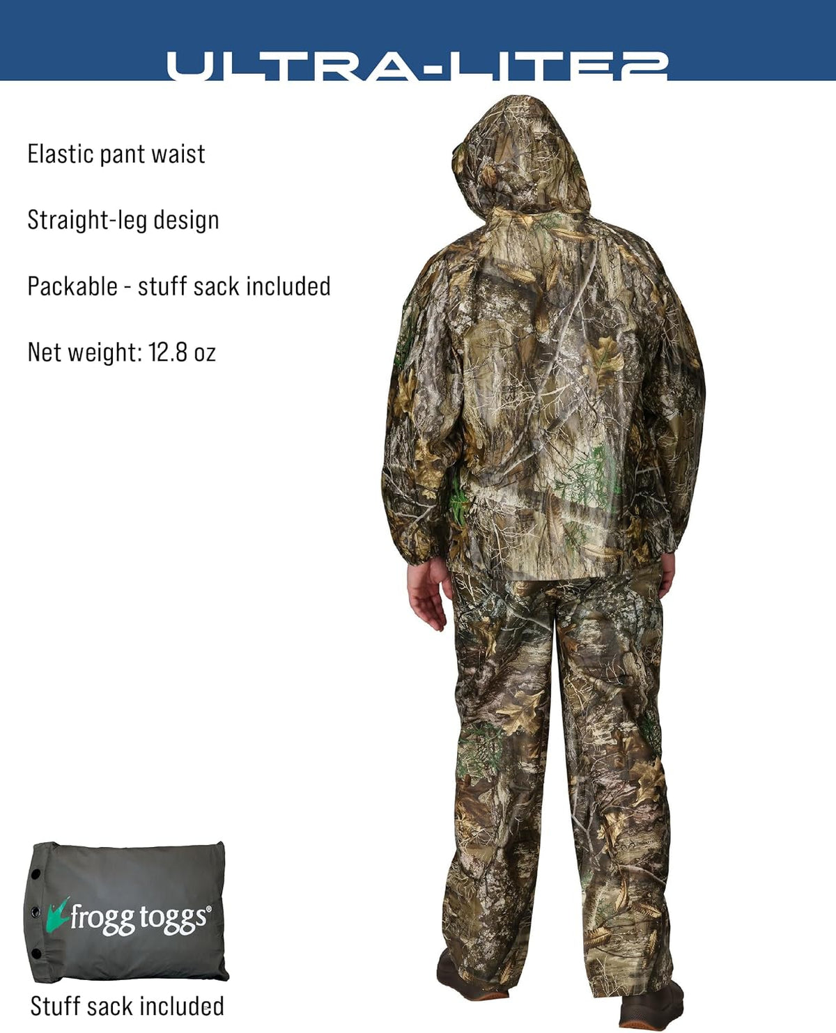 FROGG TOGGS Men’s Ultra-Lite2 Rain Suit, Waterproof Raincoat and Pant Set