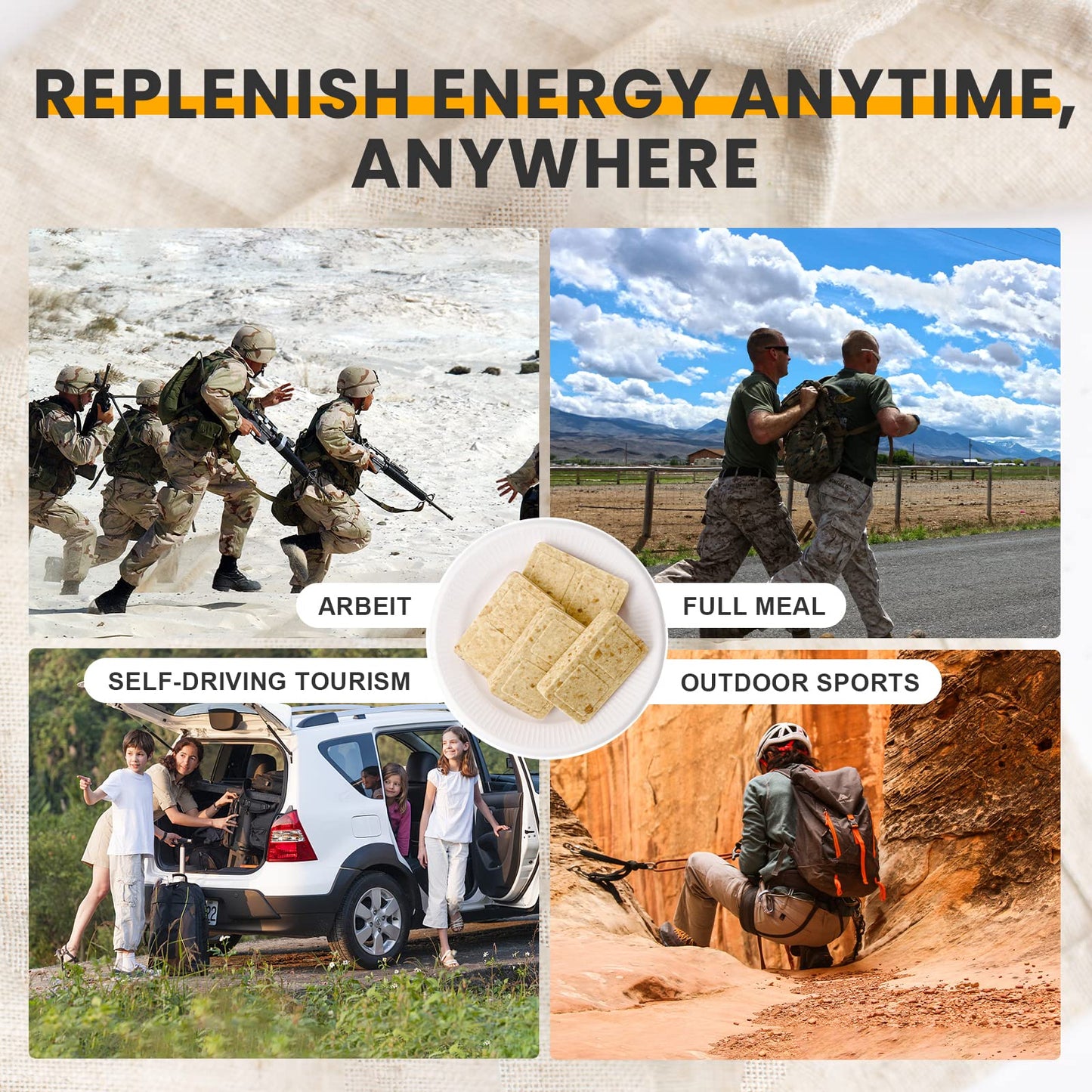 Emergency Food Ration Bars, Chocolate Flavor Survival Tabs Supply for Outdoor Camping Emergency Snowstorm Earthquake Disaster Preparedness Kit With Long Self Life 12 Count