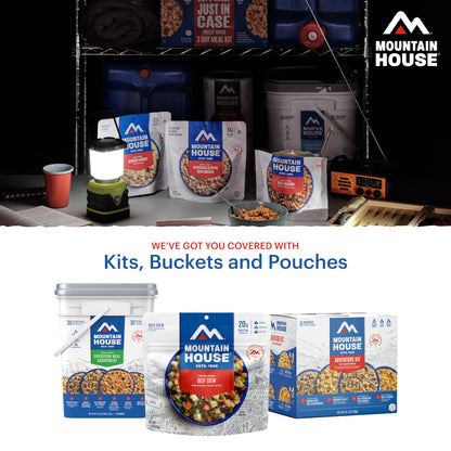 Mountain House Emergency Meal Assortment Kits, Freeze-Dried Survival Food Kit for Disaster Preparedness & Long-Term Storage, 30-Year Shelf Life
