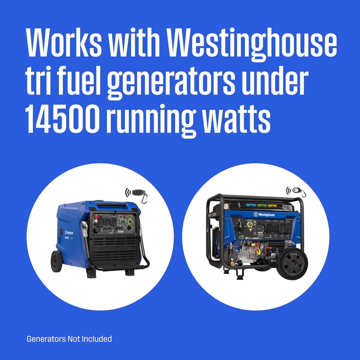 Westinghouse 13500 Peak Watt Dual Fuel Home Backup Portable Generator, Remote Electric Start, Transfer Switch Ready, Gas and Propane Powered