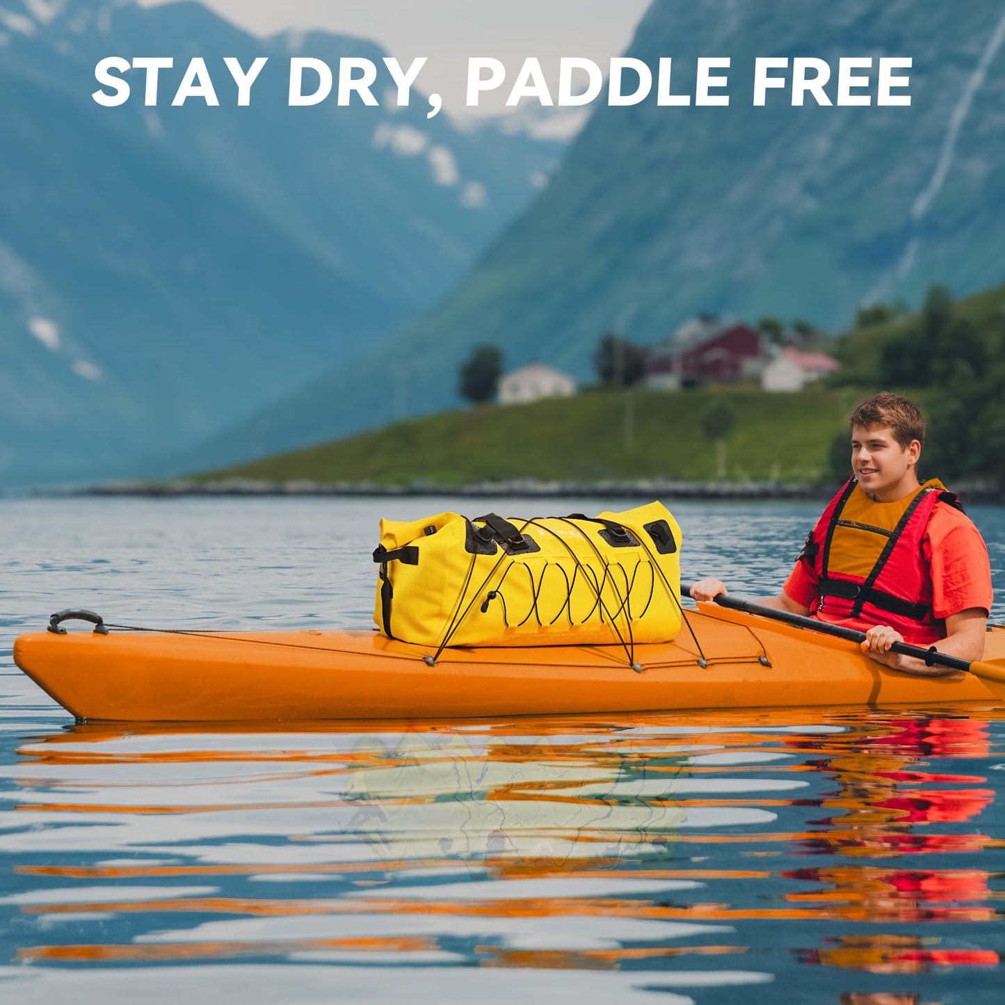 HEETA Waterproof Duffel Bag Motorcycle Dry Bag Backpack, 60L/80L Extra Large Rolltop Travel Duffle Bags with Straps & Handles for Kayaking Rafting Boating Canoeing Camping Gym Beach Cruise Ship