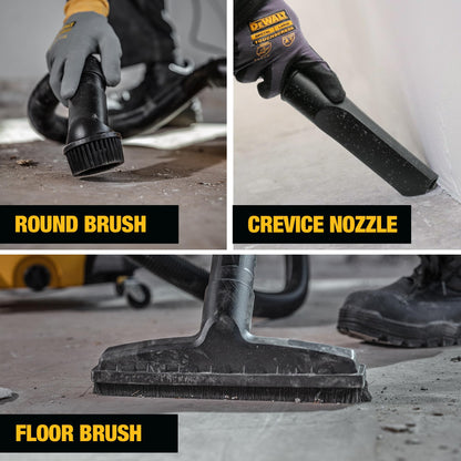 DEWALT DXV05P 5-Gallon Wet/Dry Vac, 4 Peak HP, 1-7/8-Inch Hose, Yellow