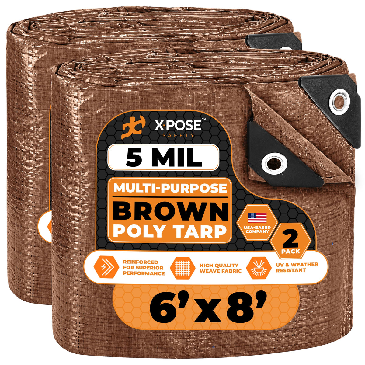 Better Blue Poly Tarp, 10 × 18 ft, 5 mil Polyethylene Protective Cover