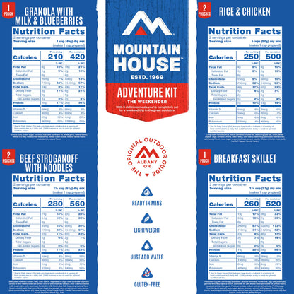 Mountain House Emergency Meal Assortment Kits, Freeze-Dried Survival Food Kit for Disaster Preparedness & Long-Term Storage, 30-Year Shelf Life