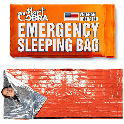 Emergency Sleeping Bag for Survival Gear and Supplies Life Bivy Sack Waterproof Mylar Emergency Blankets for Survival Kit Car Camping Gear Hiking Tac Bivvy Go Bags Supplies Sleep Sacks Shelter