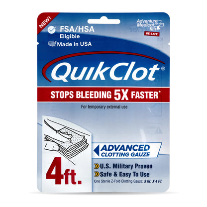 QuikClot Kaolin Clotting Gauze 2', 2 Pack