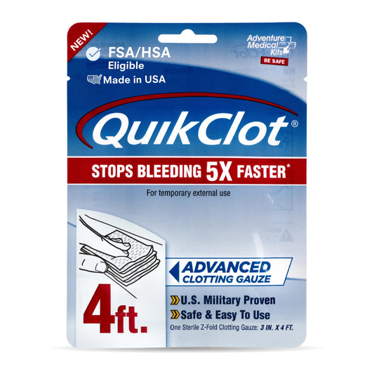 QuikClot Kaolin Clotting Gauze 2', 2 Pack
