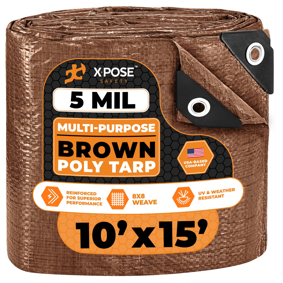 Better Blue Poly Tarp, 10 × 18 ft, 5 mil Polyethylene Protective Cover