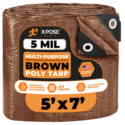 Better Blue Poly Tarp, 10 × 18 ft, 5 mil Polyethylene Protective Cover