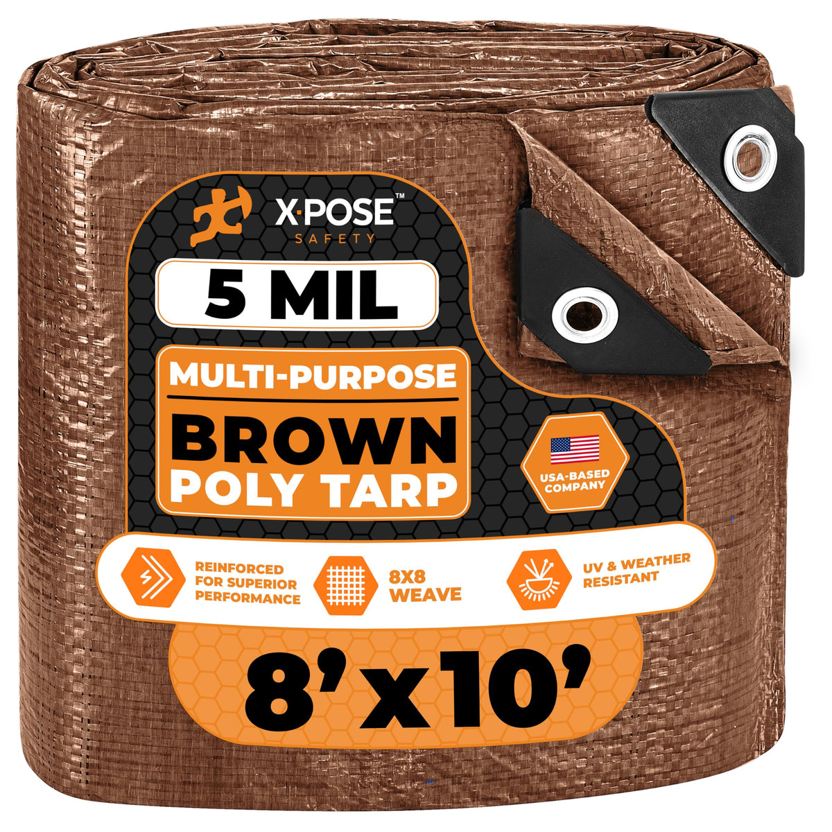 Better Blue Poly Tarp, 10 × 18 ft, 5 mil Polyethylene Protective Cover