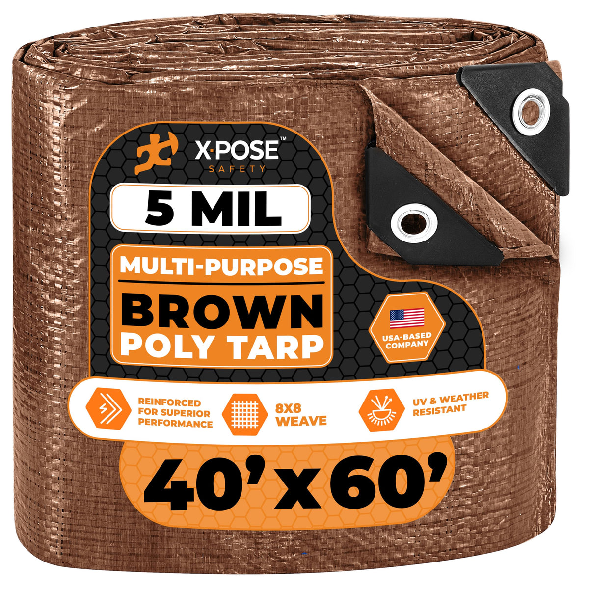 Better Blue Poly Tarp, 10 × 18 ft, 5 mil Polyethylene Protective Cover