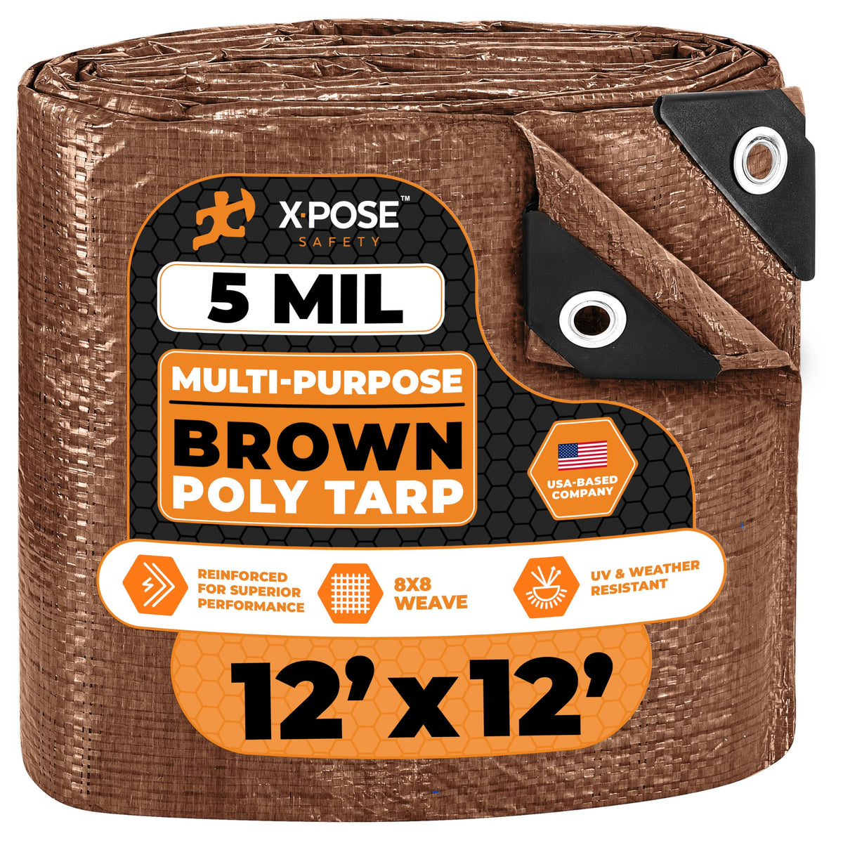 Better Blue Poly Tarp, 10 × 18 ft, 5 mil Polyethylene Protective Cover