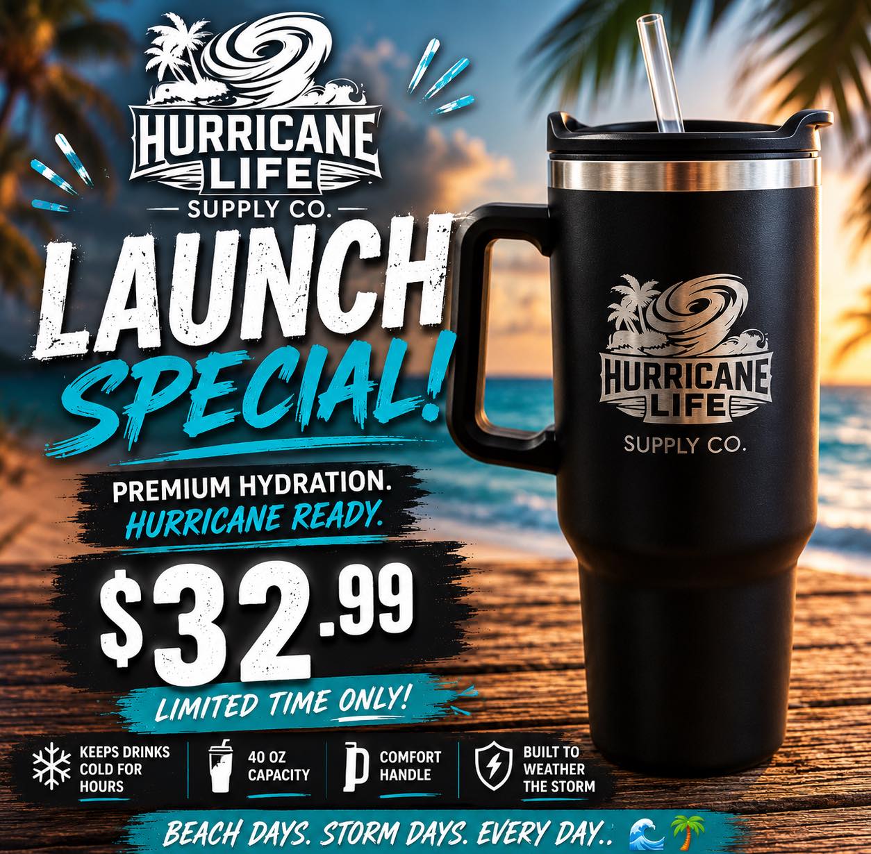 HLSC Stainless Tumbler 40oz.