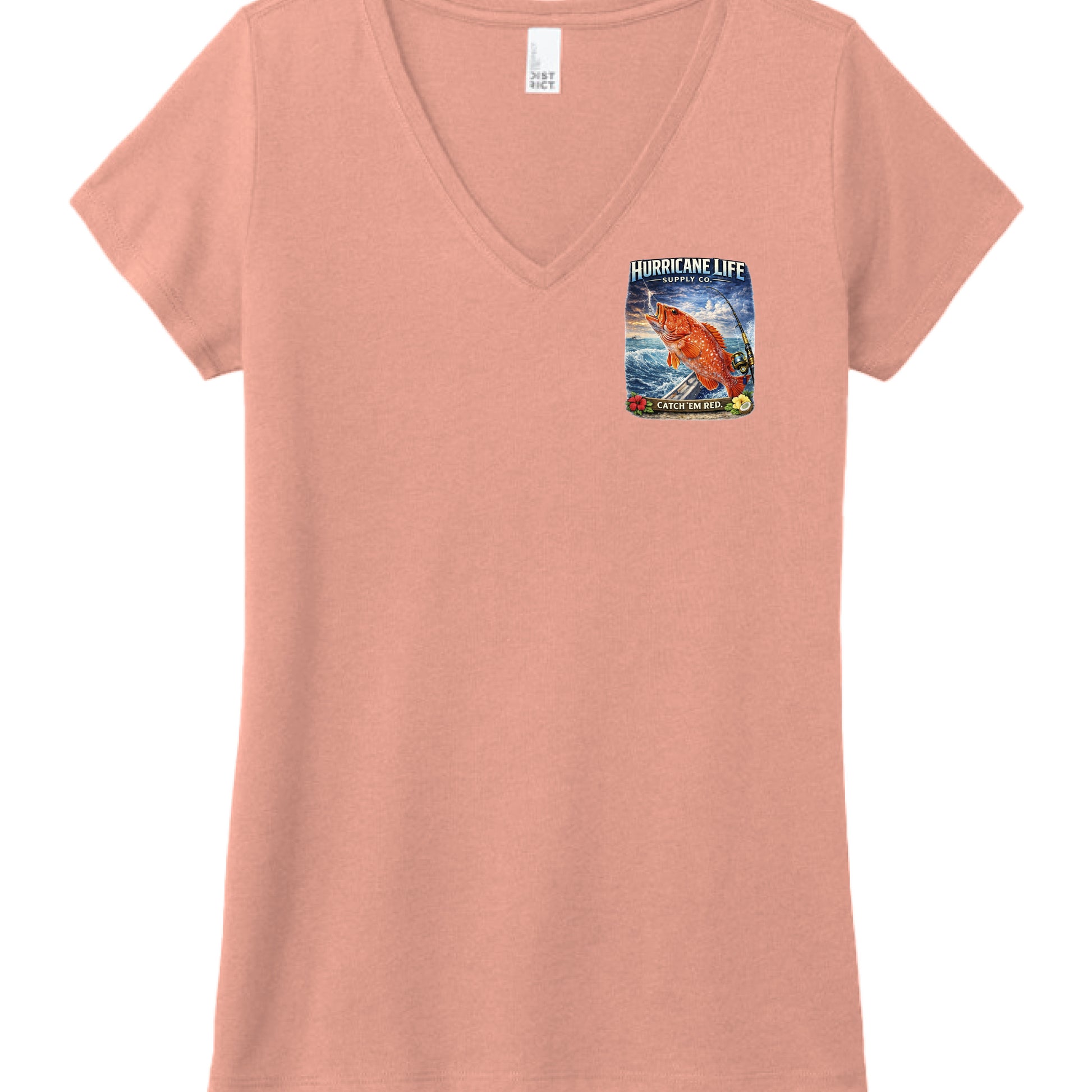 Heathered Dusty Peach - DM1350L - FRONT